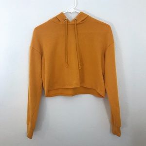 Cropped mustard hoodie